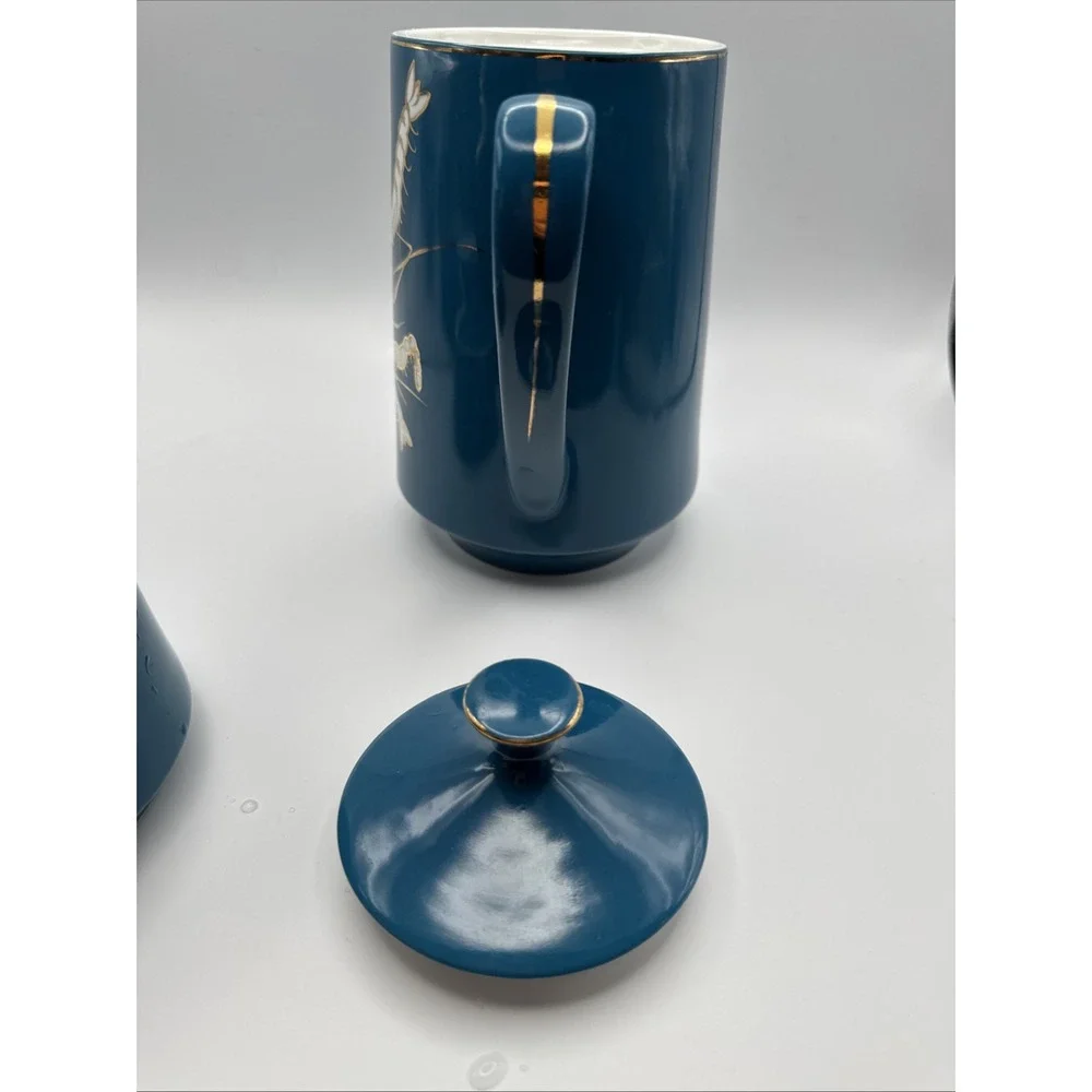 Mid Century‎ Modern Tea Coffee Set Teapot Creamer Sugar Japan Nautical Vtg MCM